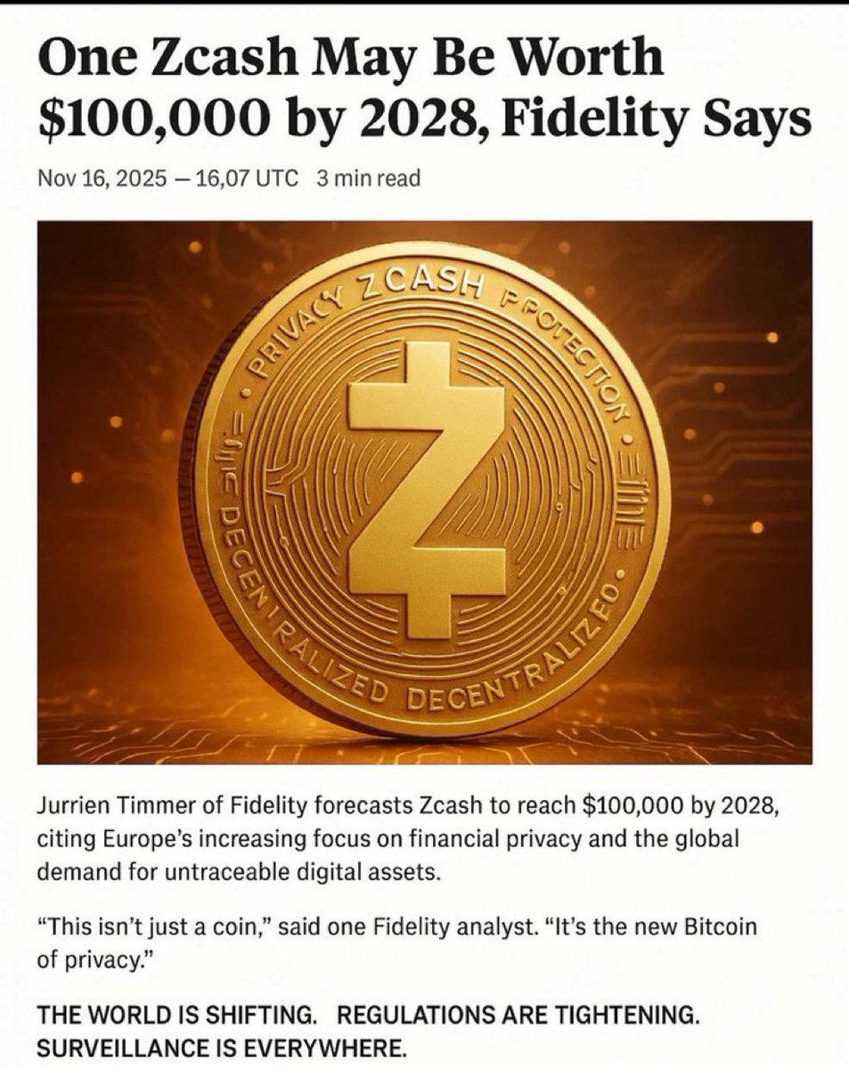 monarch_co36825's tweet image. Fidelity says 100,000$ #ZEC SOON BY 2028

#TopSignal