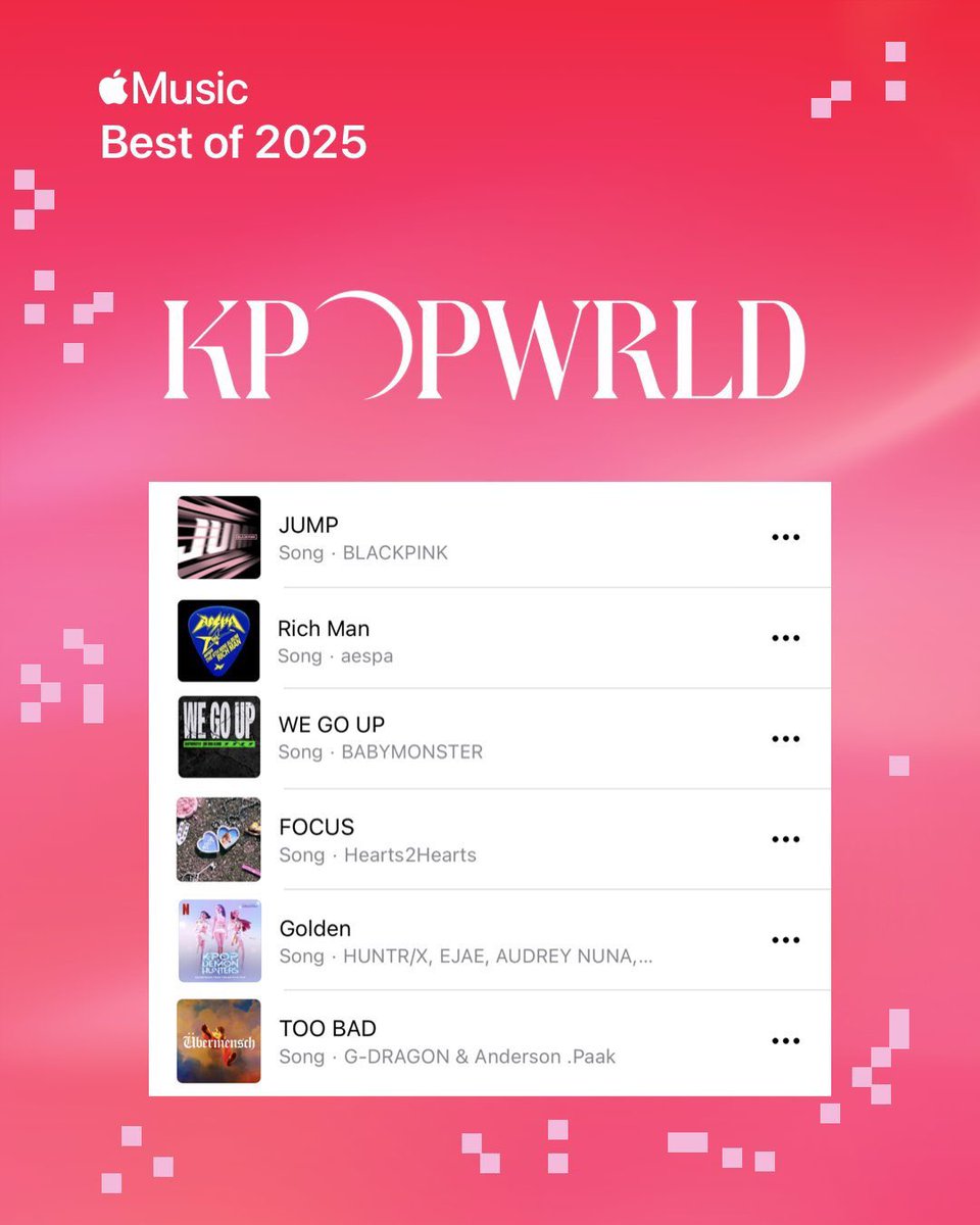 gdpdates's tweet image. G-Dragon’s ‘Too Bad’ stood out as the only male-artist track featured in Apple Music’s ‘K-pop songs that represent the best of K-pop in 2025’.

#GD #지드래곤 #지디 #GDRAGON
