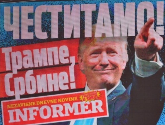 Trump izvlači Srbiju iz ruskih kandži i vraća  na mesto gde pripada.

Sa druge strane oni koji bi nas koristili do zadnjeg momenta, po cenu duboke ekonomske krize i problema sa susedima. 

Tramp zaista radi za 🇷🇸
Ajmo ceo stadion "Trampe Srbine" 🇷🇸🇺🇸