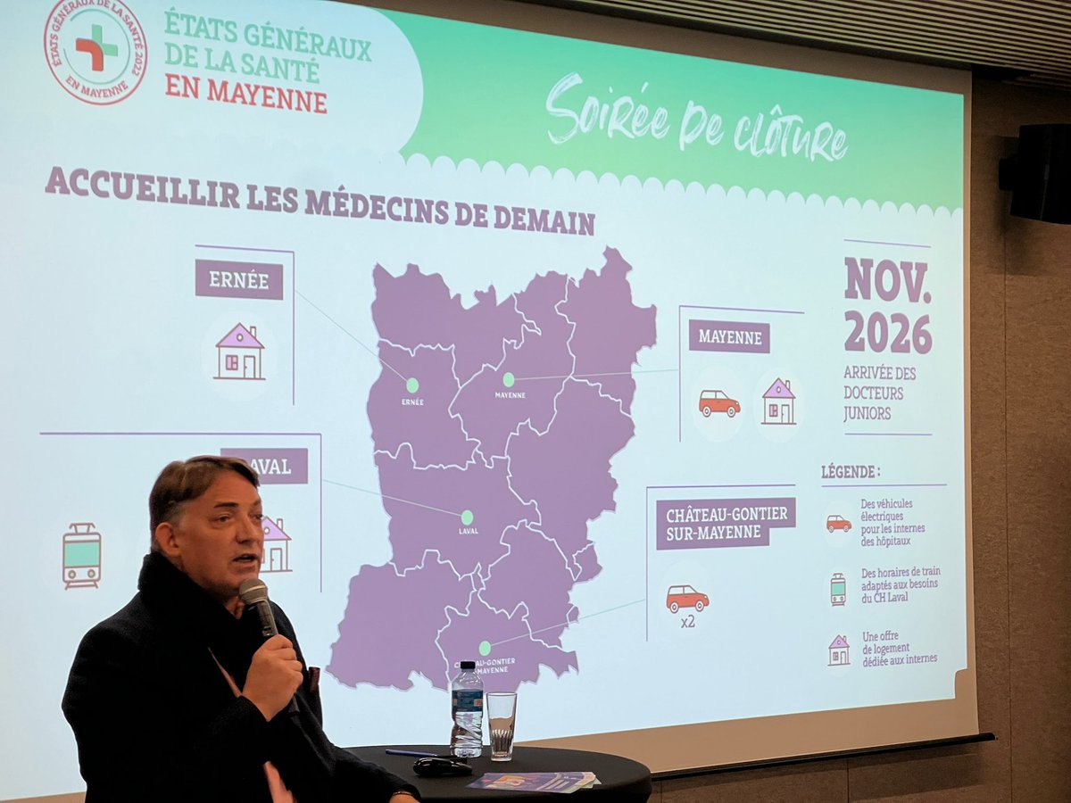 olivierrichefou's tweet photo. Un réel plaisir d’accueillir @agnesbuzyn, ancienne Ministre des Solidarités et de la Santé pour la clôture des États généraux de la Santé. 
Cette venue a été l’occasion d’aller à la rencontre des professionnels de santé du Pôle santé de Meslay du Maine notamment sur les nouvelles organisations de santé en ville et le recours aux assistants médicaux et aux IPA.

Merci à elle pour son regard sur les enjeux de l’accès aux soins ainsi que sur les perspectives pour la #Mayenne.
@vsaulnier53200