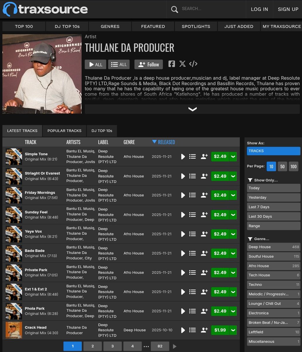 Thulane_DaPro's tweet image. #BlackFriday Start digging now with a hot new discount of up to 30% off!

ACT NOW! Limited-time offer. 🚨

@traxsource : traxsource.com/label/13404/de…

#dj #deephouse #afrohouse #housemusic
#beatport #traxsourcemusic #traxsource2025 #traxsource #ade #ibiza2025 #chicago