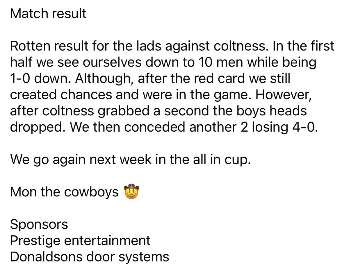 Coatbridge Cowboys FC (@cbcowboysfc) on Twitter photo 