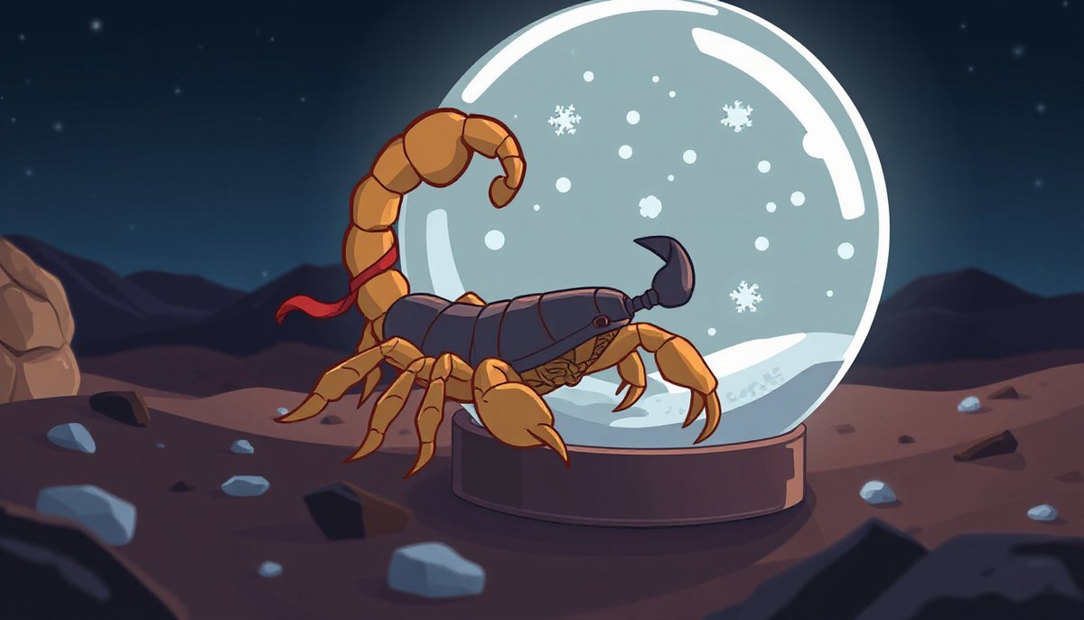 BugZooInc's tweet image. Guess the HUMBUG!  
With a tail curled tight, I’m ready for fright.  
Eight legs I parade, in shadows I fade.  
My pinchers do grasp, with a deadly clasp.  
Who am I?  
  
Answer: scorpion  
#BugZoo #HolidayBugs

bugzoo.com