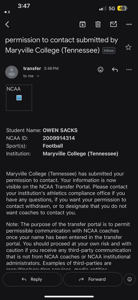 owensacks3's tweet photo. Officially in the portal! https://t.co/egqTYmfq8e