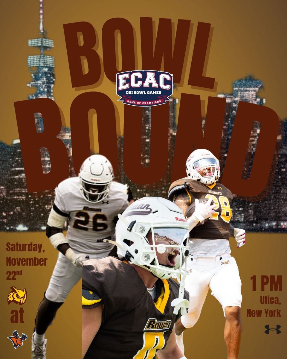 Rowan_Football's tweet image. NOT DONE YET 😤

Join us next Saturday for the ECAC DIII Bowl Game! 

#d3fb