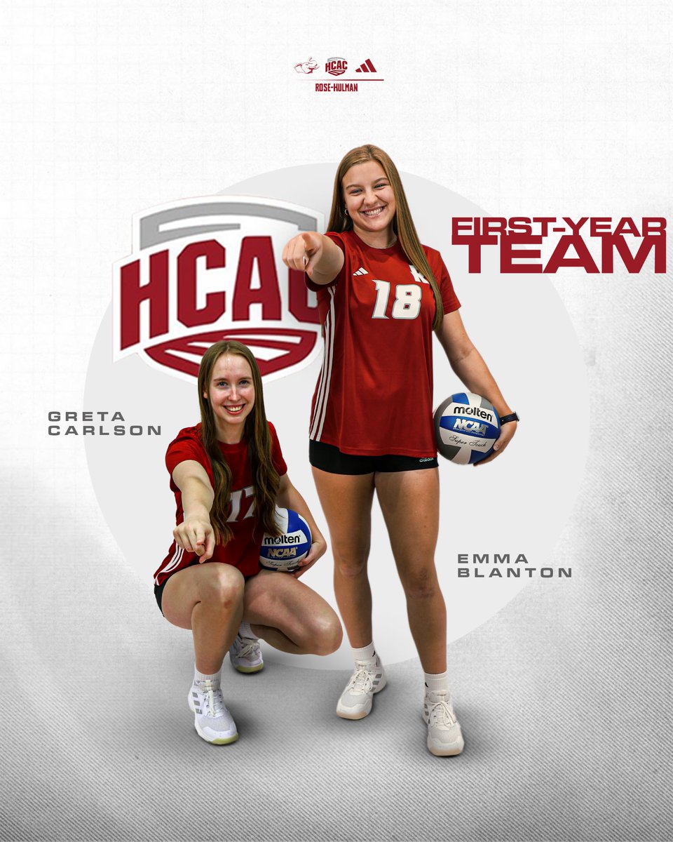 Congratulations to Emma Blanton and Greta Carlson for being named to the HCAC First-Year Team!!
#GoRose