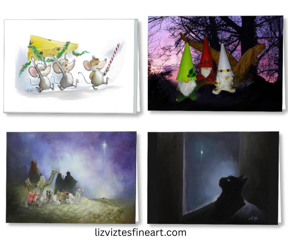 LizViztes's tweet photo. Today only! (11/17/25)  Save 25% off ALL greeting cards! #greetingcards #Christmas #fineart
https://t.co/lMnCkseELo https://t.co/05bSGrjGBp