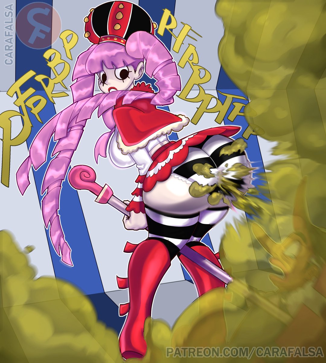 Last month pa+ron got to see THIS PIECE cuz of the early access and many MORE! 
If ya head on down and snag a spot you could see IT ALL~
#Perona from #ONEPIECE thinkin the coast is clear, is this really what ladies do when they think they're alone?