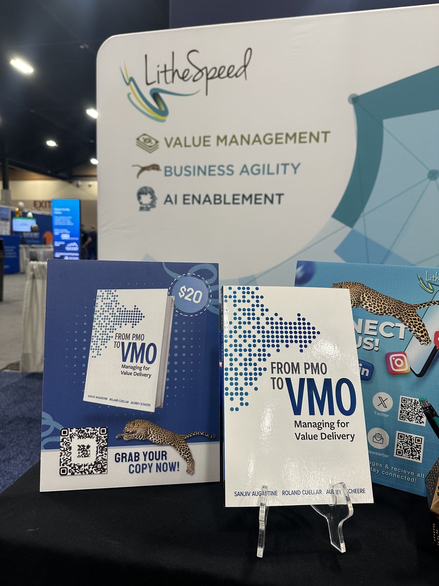 lithespeed's tweet image. Thank you to everyone who stopped by our booth at the PMI Global Summit and snagged a copy of From PMO to VMO: Managing for Value Delivery.

We’re sorry we ran out, but the good news is you can still get your copy!

👉 Order here: lithespeed.com/pmo-to-vmo/

#pmiglobal2025 #pmo #vmo