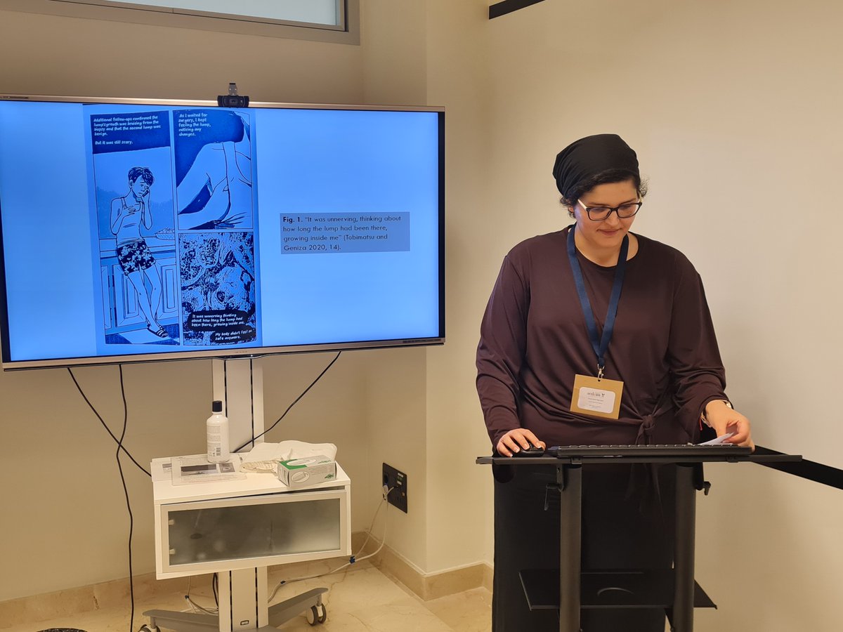 ProjectRESHAP's tweet image. Our team member @_c_diaz presented the paper “Cripping Survivorship: The Queer Chronicities of Breast Cancer in Kimiko Tobimatsu and Keet Geniza’s Kimiko Does Cancer” at the 48th AEDEAN Conference @aedeaninfo 📚💭