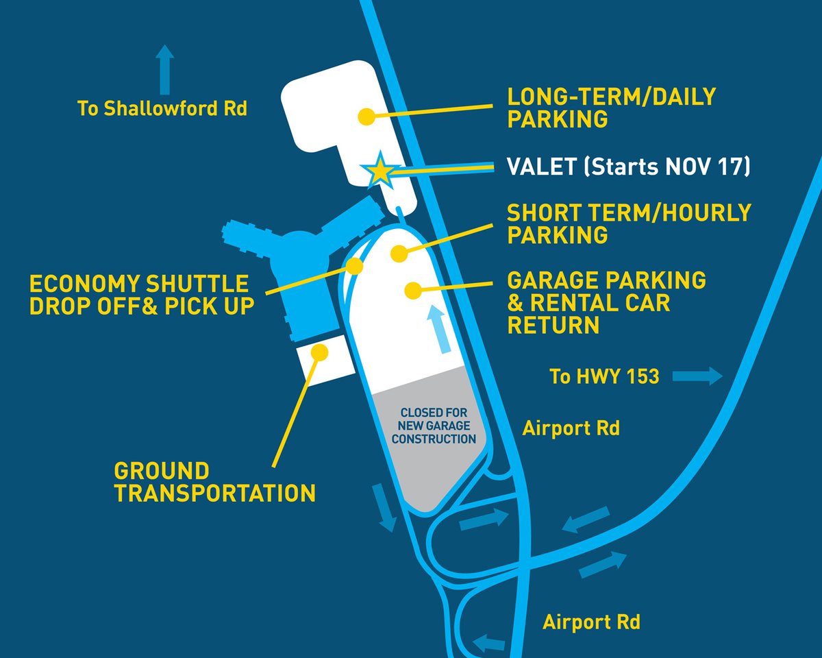 Need the easiest parking option yet?✨ Valet parking has arrived at CHA! Just pull up at the end of Ticketing (by the Long Term Parking Lot), hand off your keys, and you're on your way!

This new service is $25 per day (plus a transaction fee).