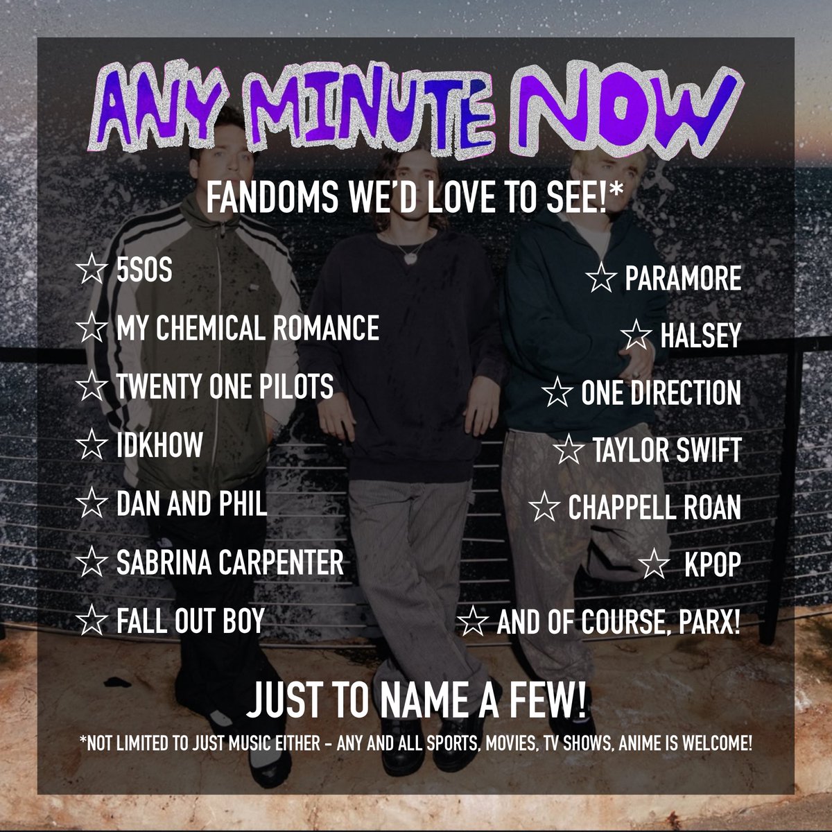 Editors and creators — We want to see what you’ve got!

Use ANY MINUTE NOW in an edit of your favs (not limited to just Parx!) for a chance to be featured on our Insta &amp; TikTok pages this Friday, Nov 21st! Use the hashtag #ANYMINUTENOW and tag us, we’ll be reposting all week 😉