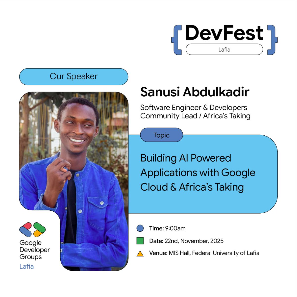 sanusisusee's tweet image. 🎉💥 Super stoked to be speaking at @Google Developers Festival Lafia!
🤩🔥 Ready to share knowledge, learn from the best, and connect with fellow innovators!
🤝💻 If you&apos;re attending, let&apos;s meet up and make some tech magic happen!
See you there!
#DevfestLafia #susi #developer
