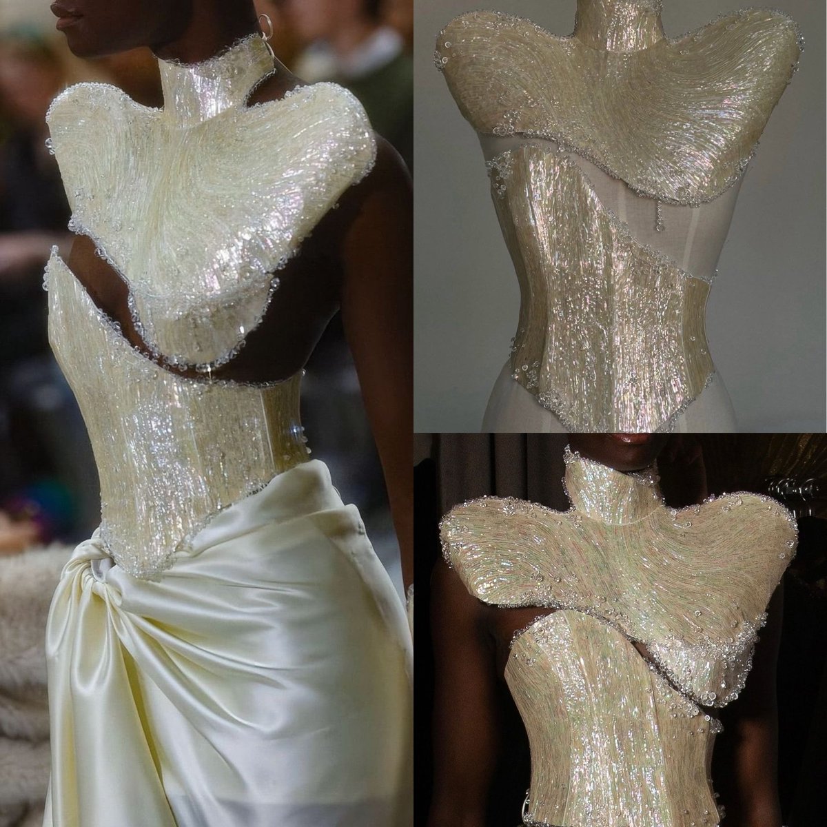 zhaoyi yu ss25 corset “Mother of Pearl”