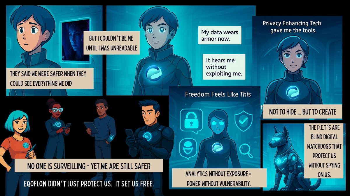 EqoFlow's tweet image. They said we were safer- when they could see everything we did....... but EqoFlow uses blind P.E.T.s to keep you safe without mining, storing, or revealing your personal data.  We can have a safer digital world without surveillance. 

#PrivacyTech #DataPrivacy #Web3Innovation…