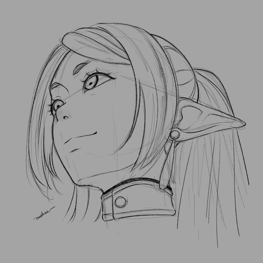 artbynushiie's tweet photo. 2025_frieren_weird_angle.png https://t.co/iaAm6Qgi5D