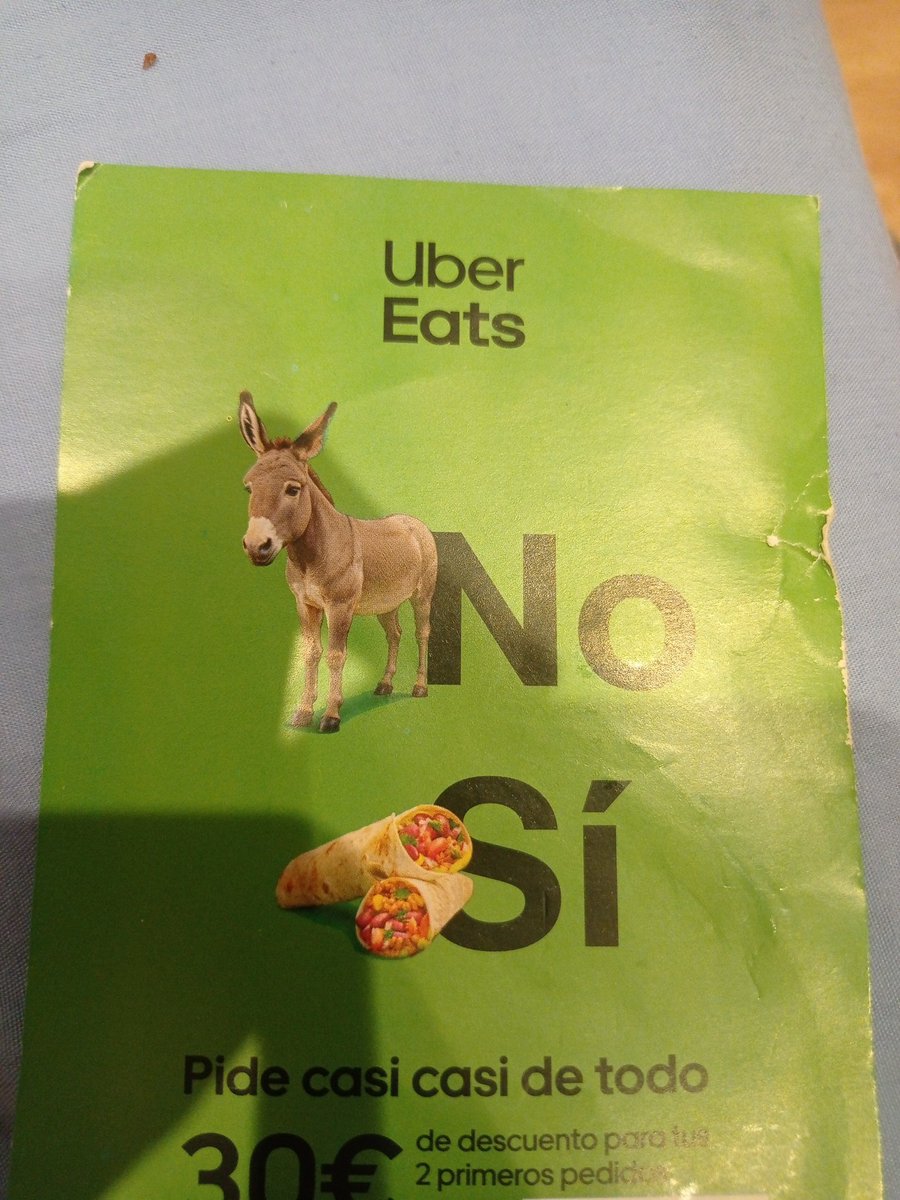 MarckoRodriguez's tweet photo. @ubereats_es hace poco me dieron este cupón en la estación central de granollers y por más que lo intento no pude validar mi cupón en la app, me decepcionó ya iba contento a hacer mi primer pedido 😓 https://t.co/ypNz1IAFcv
