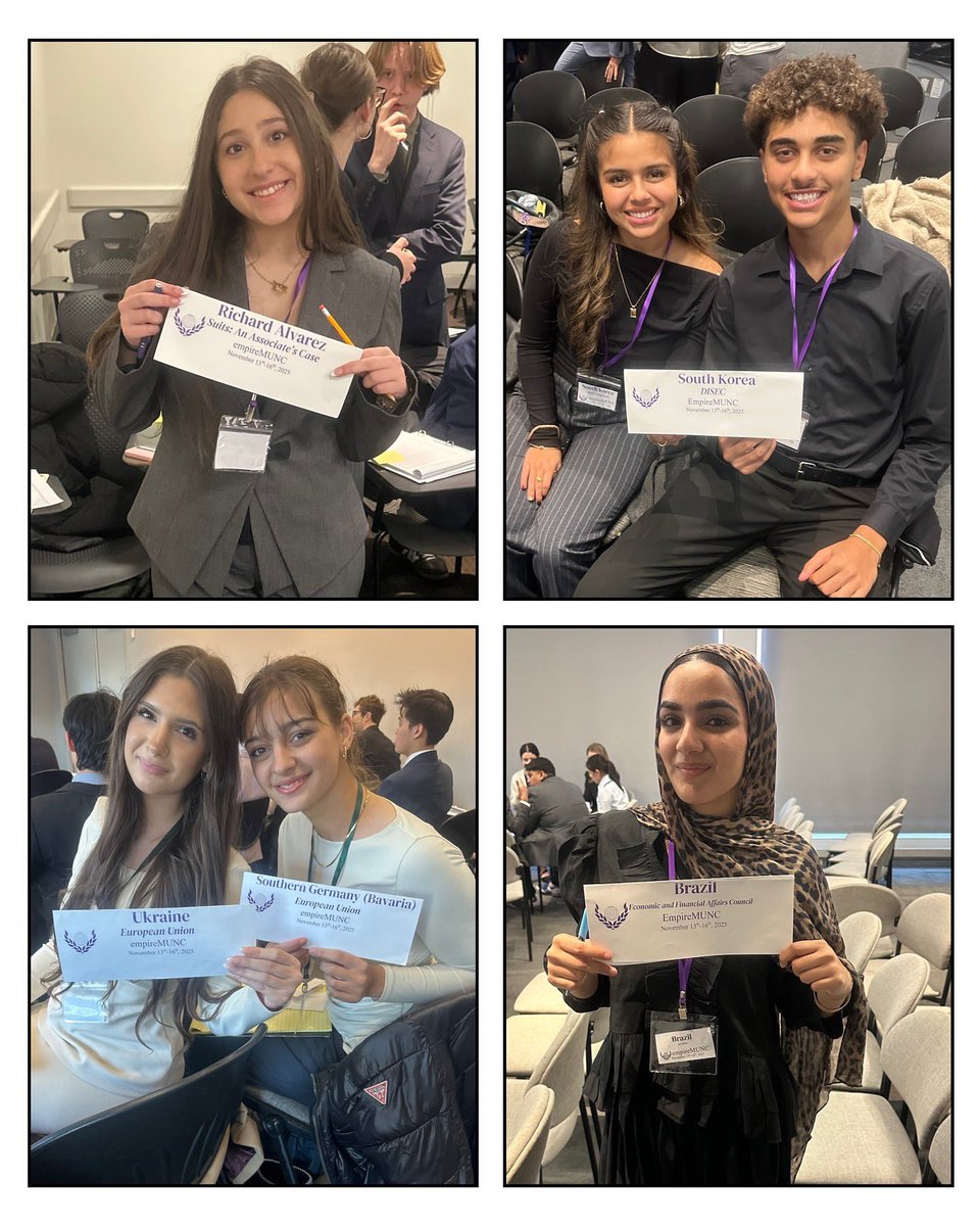 SuptCheng_CIOB's tweet image. Gaynor McCown Model UN delegates are going strong on Day 3 at Empire MUN. Students debated, built resolutions, and even teamed up with new friends from Morocco. One more day to go. #EmpireMUN #ModelUN @GaynorMcCownELS  @NYCSchools @DOEChancellor