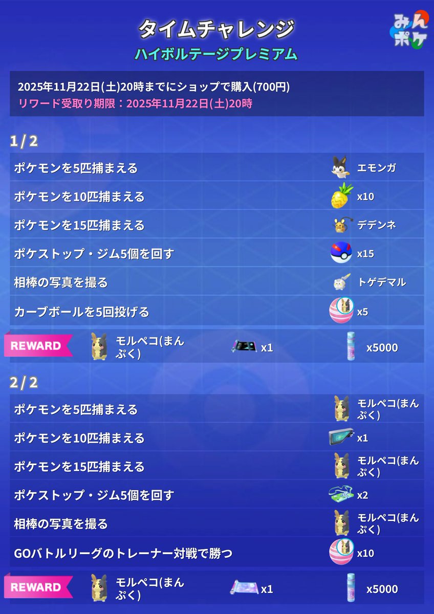 ハイボルテージ】 コレクションチャレンジと 有料タイムチャレンジ(700