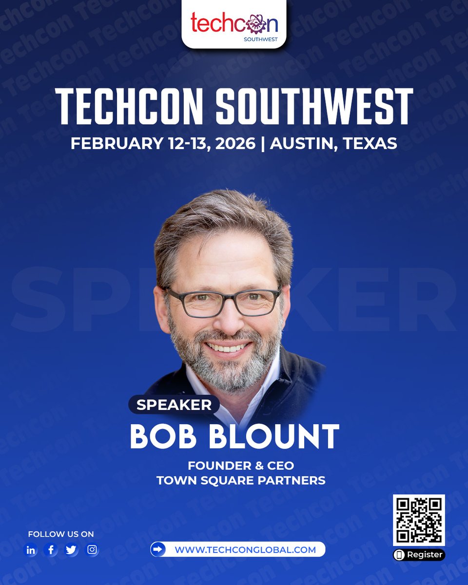 TechCon_Global's tweet image. 𝗕𝗲𝗵𝗶𝗻𝗱 𝗲𝘃𝗲𝗿𝘆 𝗴𝗿𝗲𝗮𝘁 𝗰𝗼𝗺𝗽𝗮𝗻𝘆 𝗶𝘀 𝗮 𝗻𝗲𝘁𝘄𝗼𝗿𝗸 𝗼𝗳 𝗽𝗲𝗼𝗽𝗹𝗲 𝘄𝗵𝗼 𝘀𝗵𝗼𝘄𝗲𝗱 𝘂𝗽 𝗶𝗻 𝘁𝗵𝗲 𝗿𝗶𝗴𝗵𝘁 𝗿𝗼𝗼𝗺𝘀.

This February, 𝗧𝗲𝗰𝗵𝗖𝗼𝗻 𝗦𝗼𝘂𝘁𝗵𝘄𝗲𝘀𝘁 𝟮𝟬𝟮𝟲 brings together voices like Bob Blount, 𝗙𝗼𝘂𝗻𝗱𝗲𝗿 &amp;amp; 𝗖𝗘𝗢 𝗼𝗳…