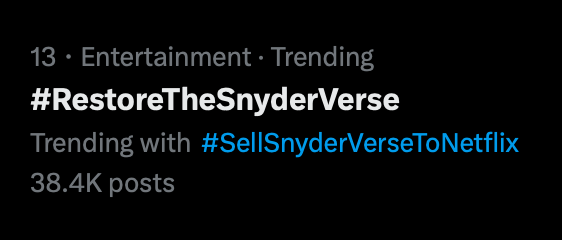 ResSnyderVerse's tweet image. Trending 

38K #RestoreTheSnyderVerse