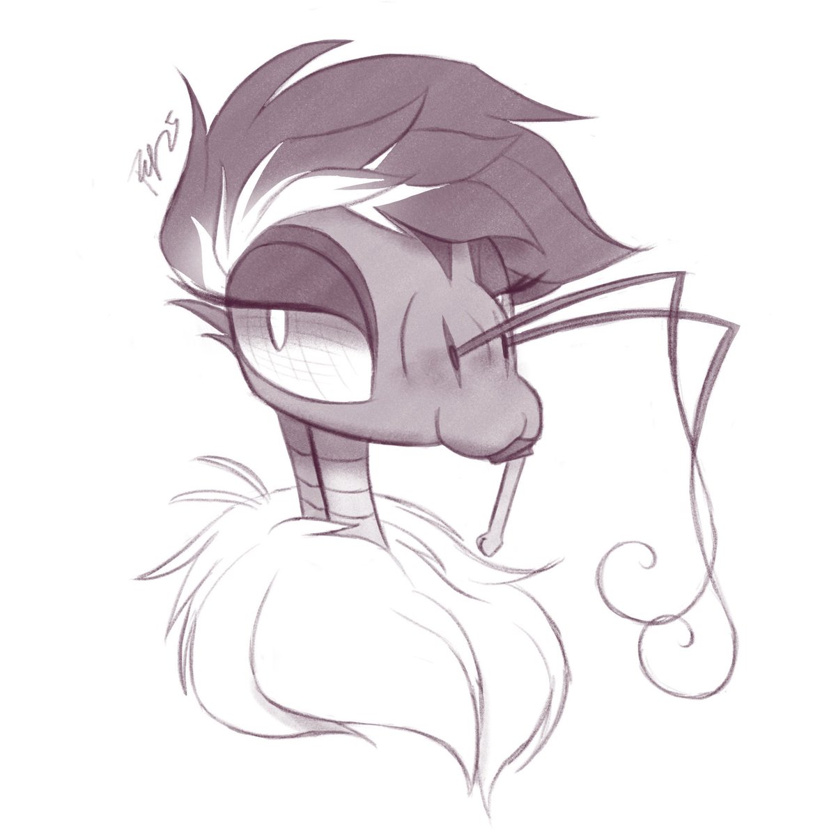 Sketch comm I did for <a href="/Aepyceria/">Rym the Dragoness 🏳️‍⚧</a>