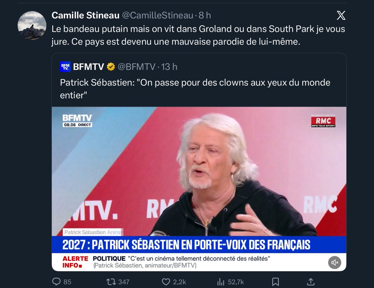 CornecMerlet's tweet image. Sur mon fil, en 15 minutes : que des comptes auxquels je ne suis pas abonnée et que je ne connais pas…
La propagande anti Patrick Sébastien a commencée !