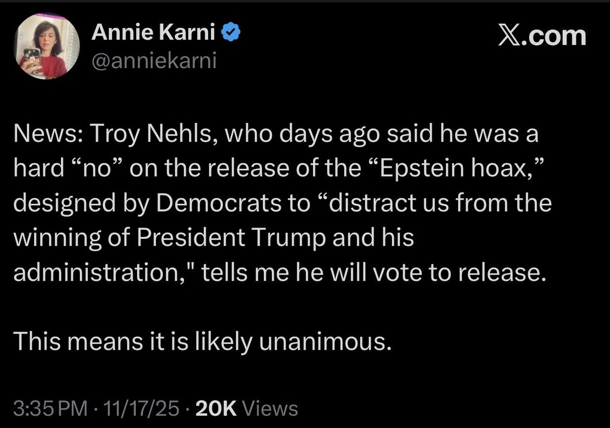 There has never been a clearer example of the fact that we do not have a legislature in the United States right now. Trump tells them to vote no, so they all vote no. Then Trump changes his mind and they all change their votes. That is autocracy. Vote them out!