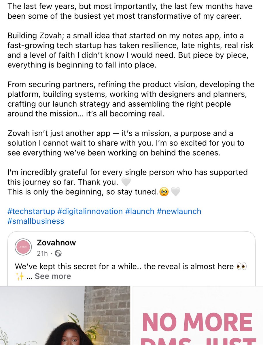 JoeyMoyo's tweet photo. Exciting times in the tech space! 🥹✨🤍

Follow #zovah below. We are also on #linkedin #techbusiness #techstartup 

https://t.co/Idnj3WT77K

https://t.co/HuqYdGzE2v

https://t.co/YVt6fCSKky https://t.co/04OXXpsJKC