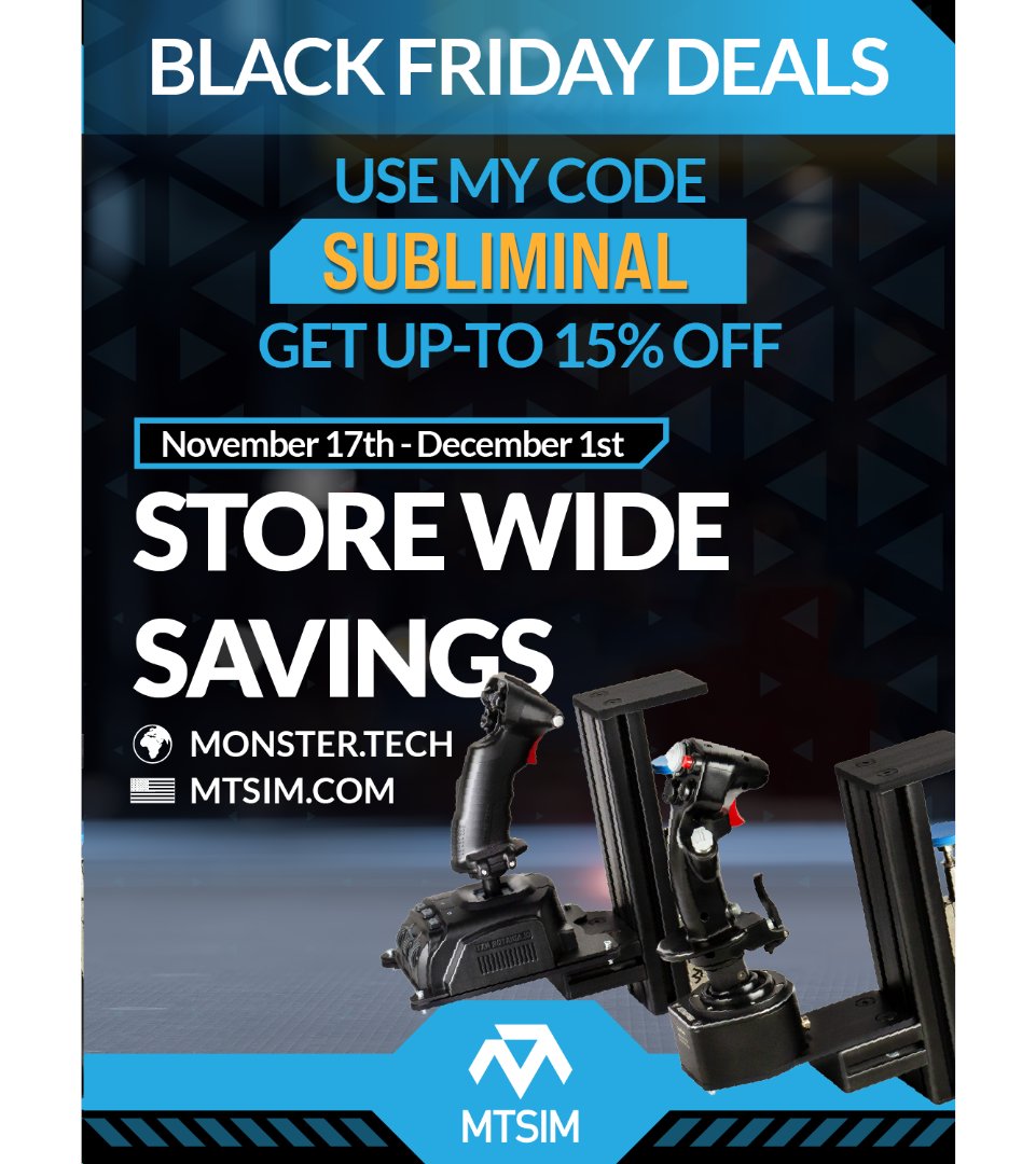 SubliminaLsTV's tweet image. Deal Alert🚨
@MNSTRTECH's Black Friday deals are live. Savings are between 5% and 10% off + you can save an additional 5% using code "subliminal". Can't imagine a better time to buy!

I'm also excited because MT is sponsoring my setup upgrade, more on that in the reply.⏬