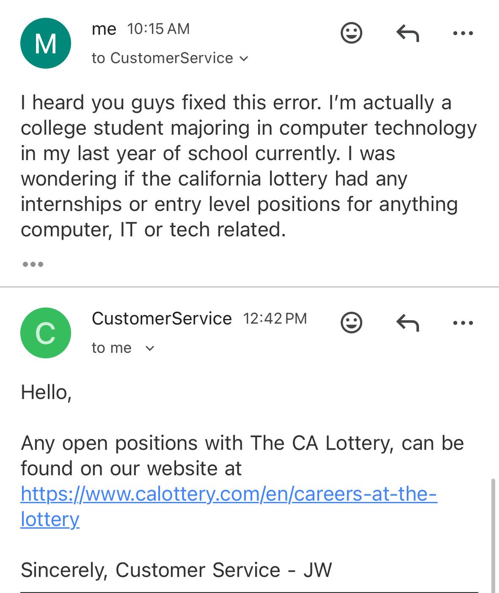 visualbasic97's tweet image. &amp;gt;found a bug in the california lottery software 1 year before they found it themselves 
&amp;gt;ask for job 
&amp;gt;no 
it’s never been more over