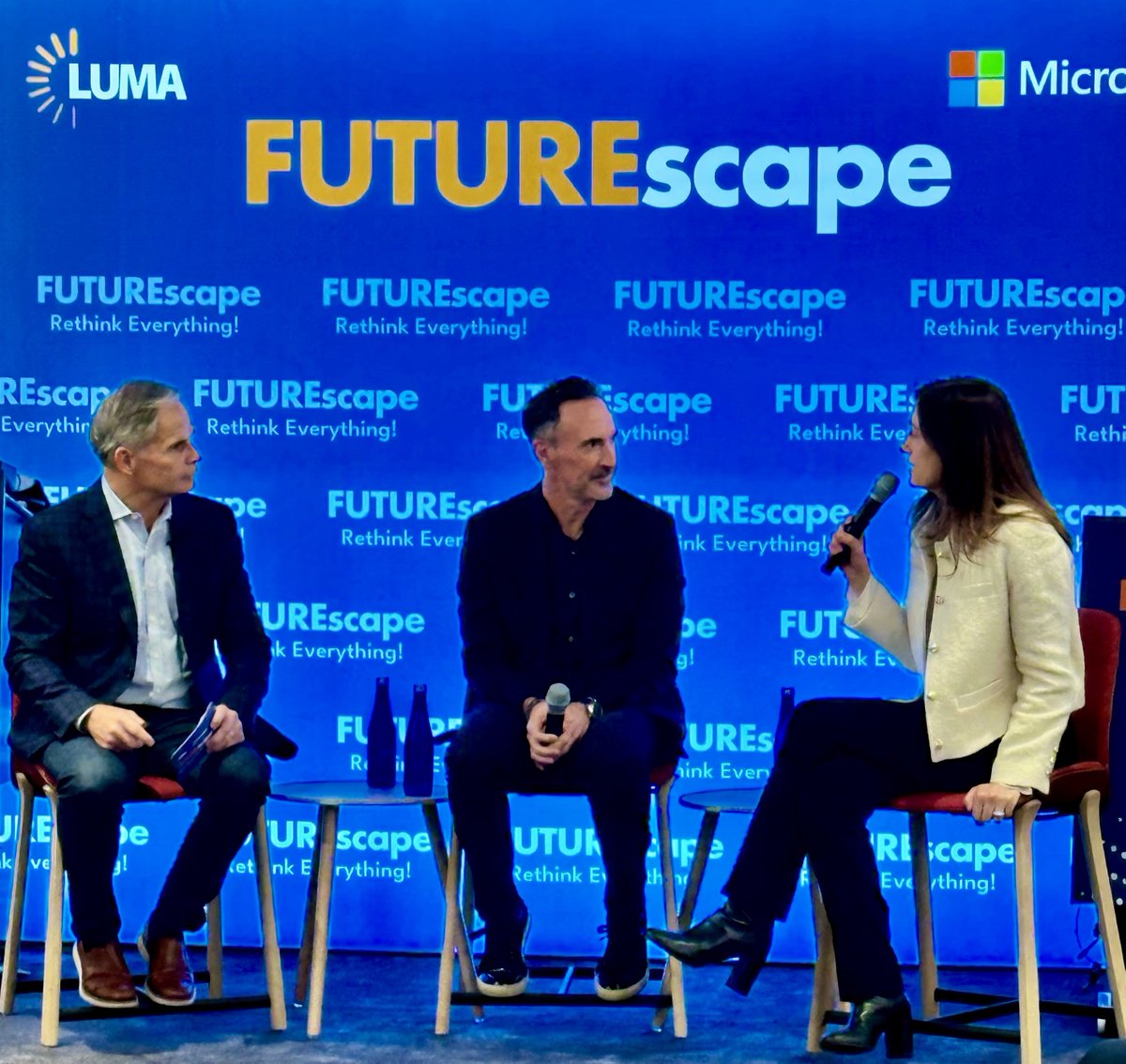 tkawaja's tweet photo. LIVE Post from the FUTUREscape AI &amp; Advertising Summit: LUMA’s @tkawaja sits down with Sean Downey @sfdowney of Google and Cindy Rose @cindyrose of WPP. #RethinkEverything https://t.co/BGoMkIpFon