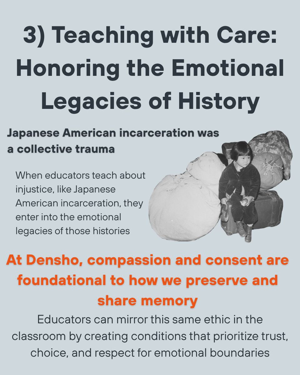 DenshoProject's tweet image. This article highlights five interconnected approaches: teaching with primary sources, inquiry-based teaching, teaching with care, an Ethnic Studies lens, and accessibility.