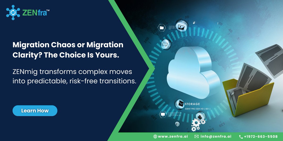 ZENfra_ai's tweet image. Cursers Here to Read the full blog:zenfra.ai/intelligent-da…

Discover how visibility, automation, and intelligence drive sustainable IT value - not just savings.

#DataMigration #CloudTransformation #AIMigration #ITModernization #zenfra