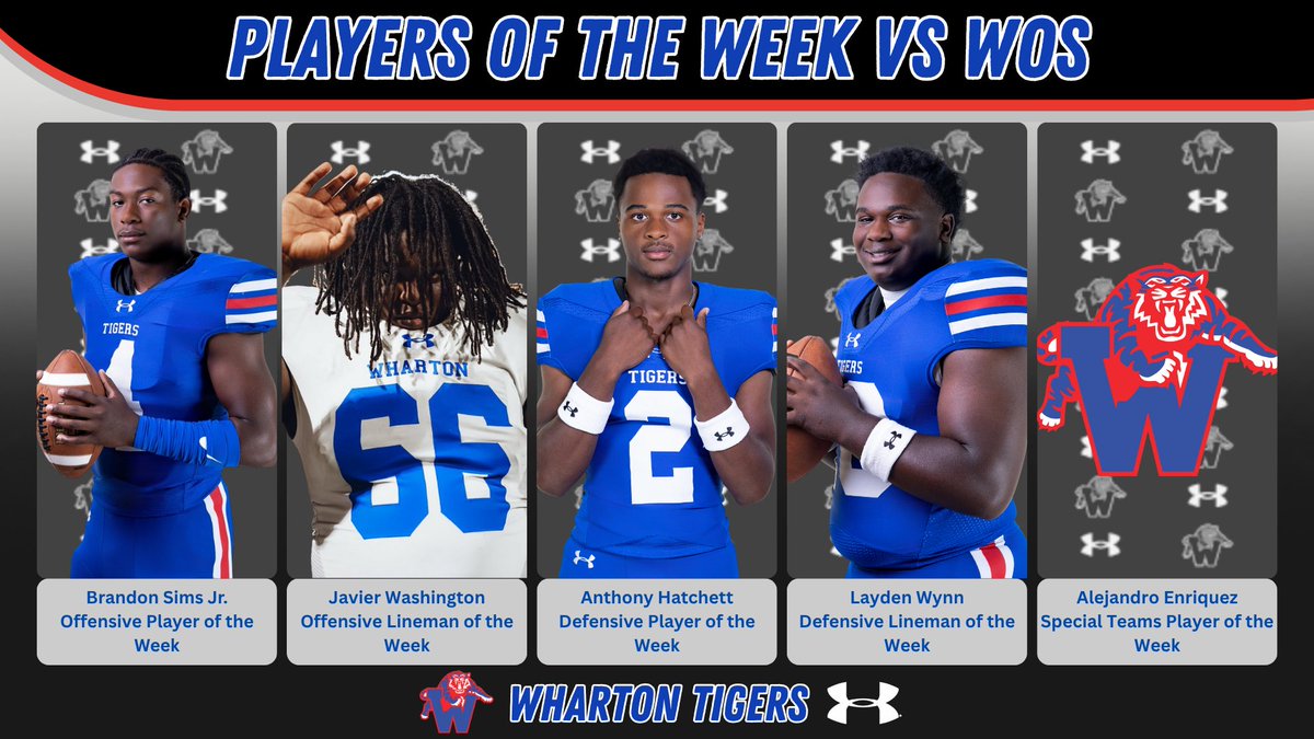 Congrats to our final Players of the Week for their game against West Orange Stark. Playoffs are special and their hard work went toward that effort!
#TigerPrideRising #RestoreTheRoar #GoldBallSeason