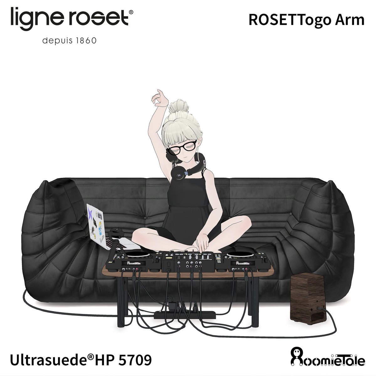 RoomieTale's tweet image. 【 デジタルトーゴのあるくらし 】1/56

《リモートDJ》
離れていても、一緒に過ごせる。

◆ソファ： ROSETTogo Arm Ultrasuede®HP 5709 / リーン・ロゼ
ROSETTogoは1973年の発表以来、世界中で愛され続けているロングセラーソファです。…