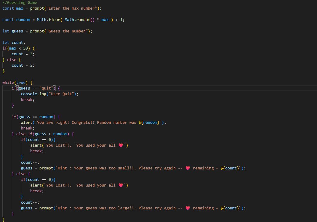 VaibhavNagar03's tweet image. 🚀 Day 33 of #Phase2 #90DaysOfCode 🚀

Built a Guessing Game today using JavaScript 🎮✨

Practiced logic, loops, conditions &amp;amp; user interaction — super fun to make! 💻🔥

#JavaScript #WebDevelopment #CodingJourney #LearningInPublic