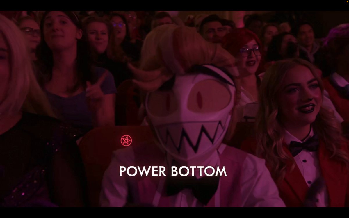 hazbindad's tweet photo. Special thanks to Hazbin Hotel on Broadway for inadvertently captioning me with "POWER BOTTOM" and delivering a funnier roast than my friends ever could. You've armed them with a tactical nuke. @HellaversePrime 

#HazbinHotel #HazbinHotelBroadway #HazbinHotelLucifer https://t.co/10P6cwGINr