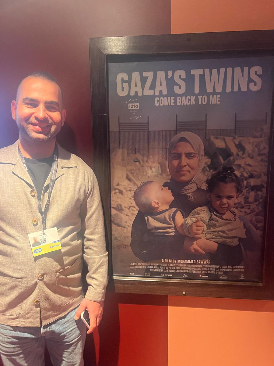 Alefmultimedia1's tweet photo. Amid an atmosphere filled with emotion and warm reception, “Gaza’s Twins, Come Back to Me” was screened last night at the Royal Carré Theatre in Amsterdam as part of IDFA Festival 2025. https://t.co/1f65ZXJ4lt