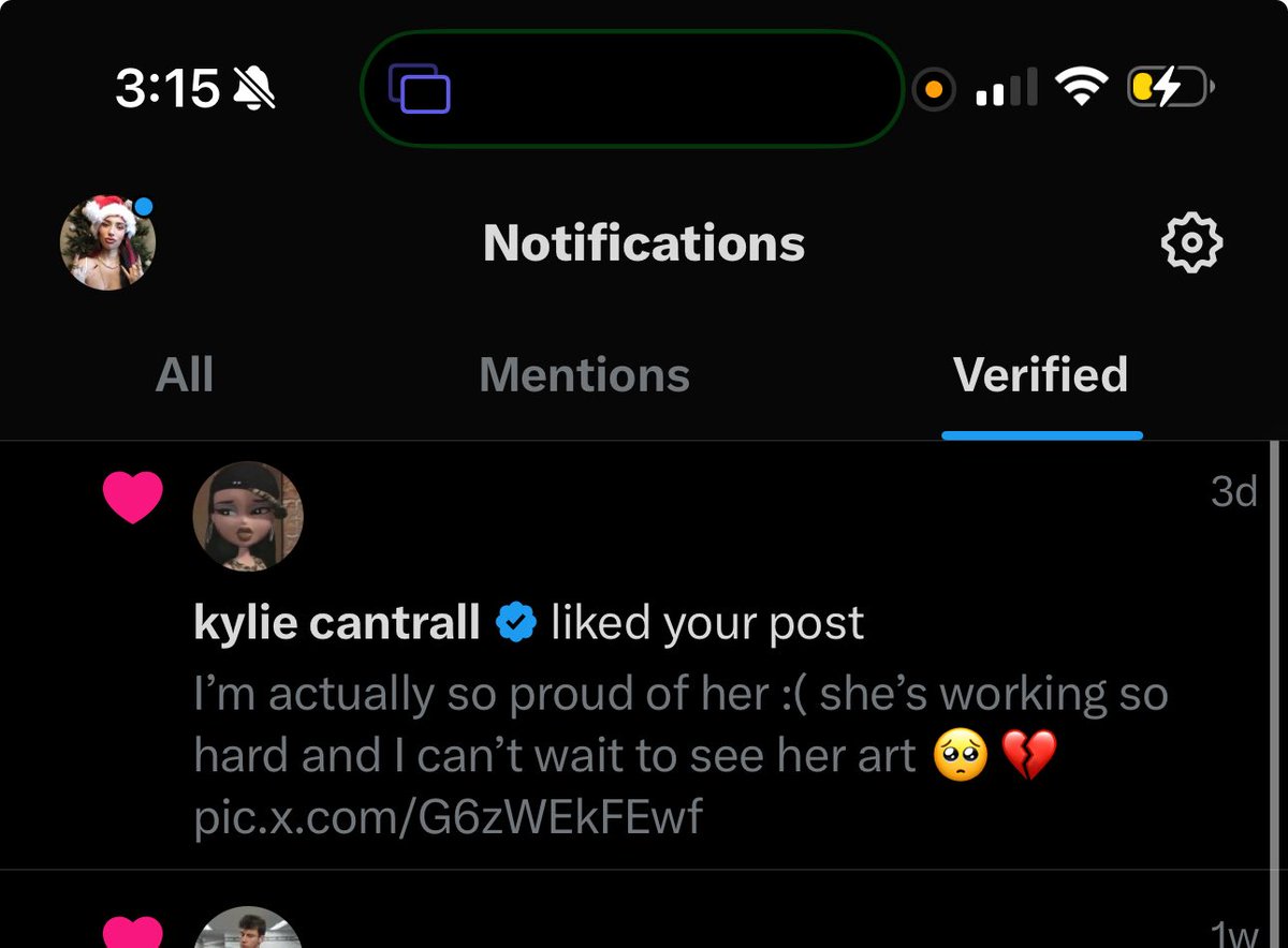 redscantrall's tweet image. accidentally swiped to the verified section and Kay karma and I all screamed thinking Kylie just recently liked my tweet