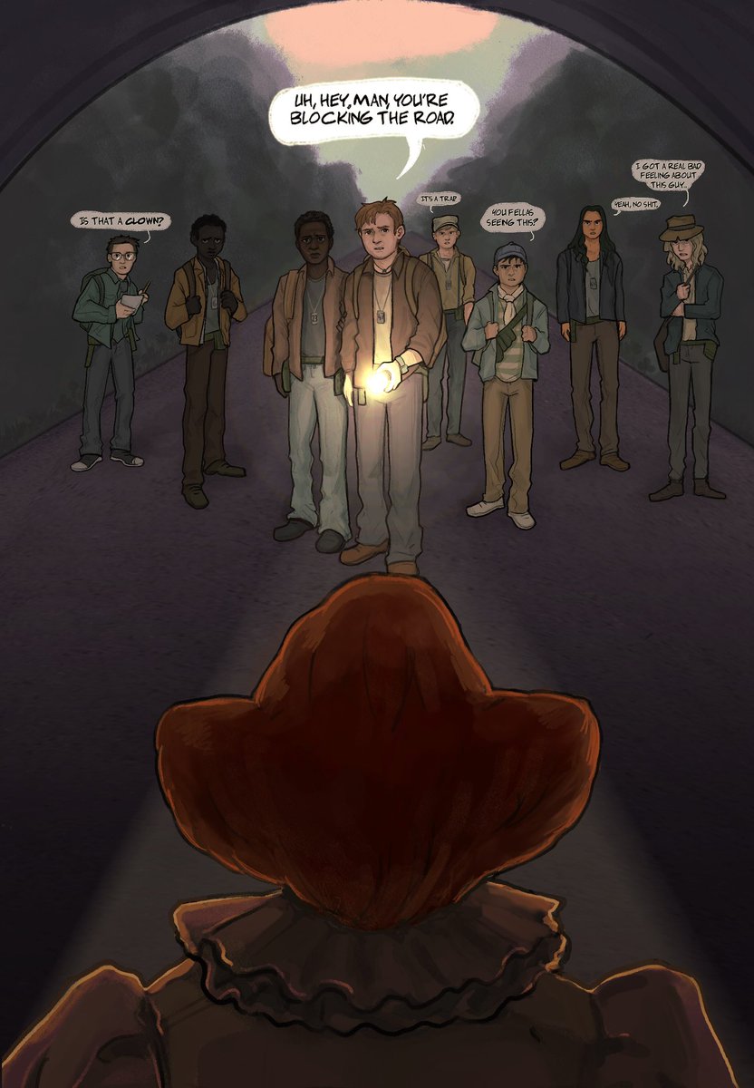 viccsart's tweet image. IT long walk.. the long IT… the IT walk….🎈 #illustration #pennywise #thelongwalk