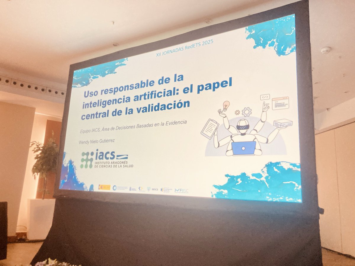 _SESCS_'s tweet photo. @WendyNietoG , del @iacs_aragon, presentó: “Estudios de validación de IAs, experiencias y desafíos”
#SESCS @SanidadGobCan @sanidadgob #RedETS2025 https://t.co/W4UWgTZluM