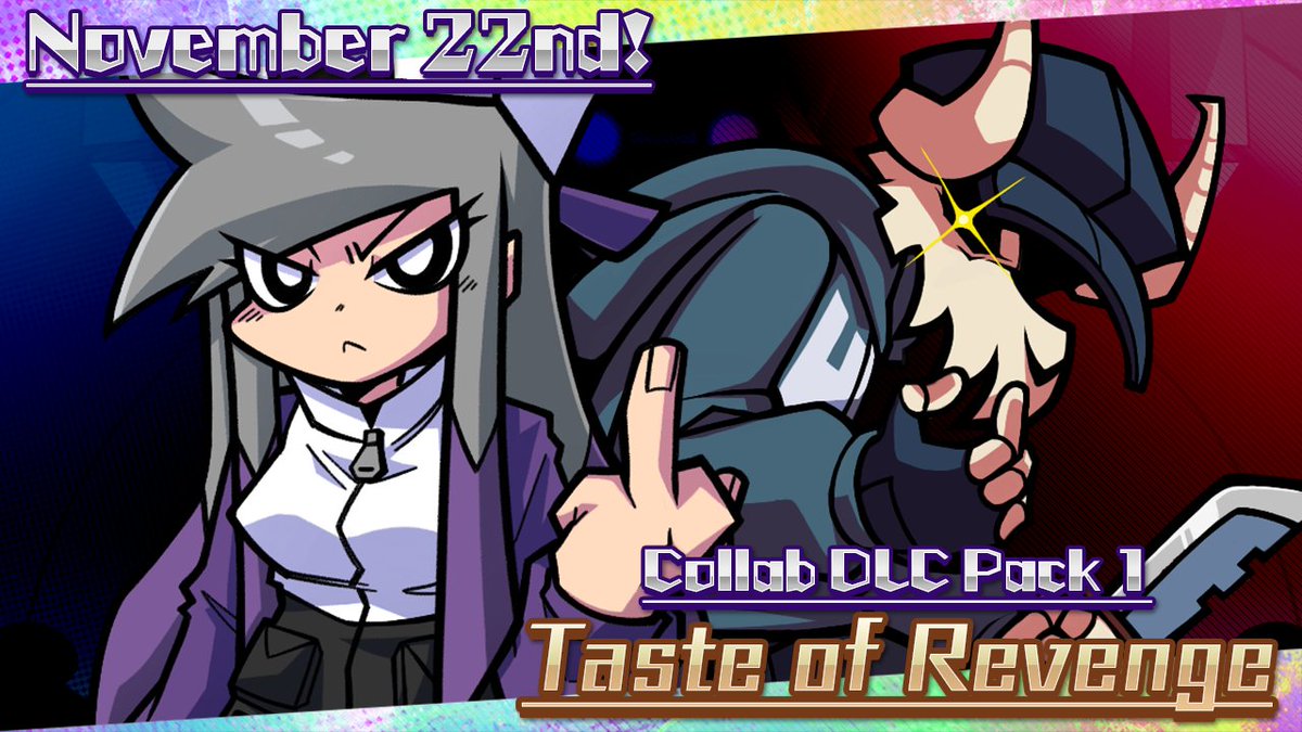 TeamTBDMedia's tweet image. Happy to announce that Collab DLC Pack 1 is also releasing November 22nd, roughly 1 hour after the release of Characteristic Disparity +!

Use that hour to learn more about Bree and her story as you prepare for her and Tabi&apos;s debut in Flavor Rave - Fully Brewed!

#FlavorRave #FNF