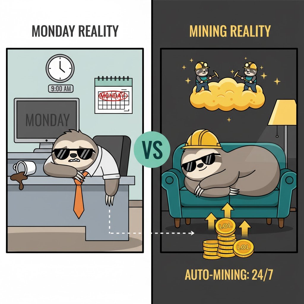 GetLOLMining's tweet image. monday... ugh...

good news: your $LOL miners don&apos;t care what day it is

they&apos;re mining while you suffer through meetings
stacking rewards while you pretend to be awake
earning passive income while you contemplate calling in sick

the beauty of Proof of Escrow? it works even on…