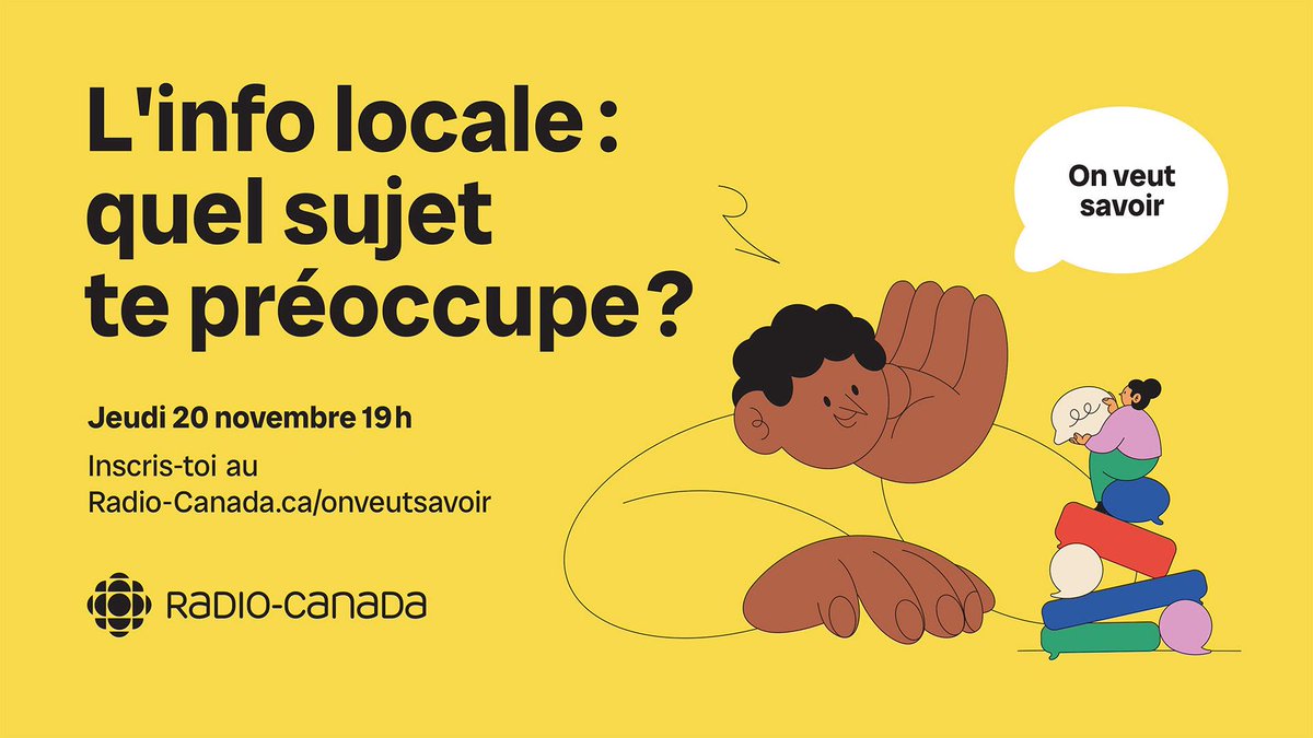 Envie de nous partager vos idées quant aux choix éditoriaux d'ICI Estrie? Venez nous serrer la pince ce jeudi 20 novembre à 19 h au Salésien de Sherbrooke. Il faut s'inscrire au préalable! Au plaisir de vous y croiser!