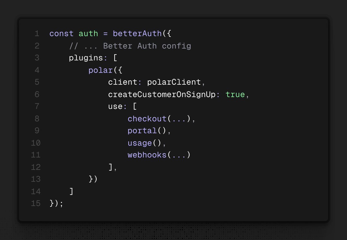polar_sh's tweet image. the most beautiful payments setup you can imagine 💫