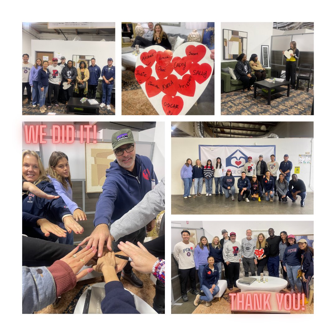 PennServesLA's tweet photo. Thank you all for coming out to our volunteer event at A Sense of Home. We staged three homes for fire victims and sent them our best wishes. We can’t wait to see you all again at our next event. https://t.co/km12PGrMM7