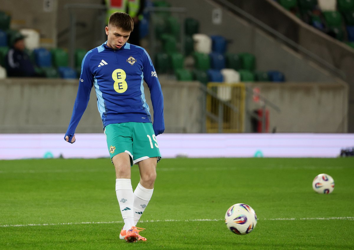 Patrick Kelly comes on to make his senior debut 💚🤍 #GAWA