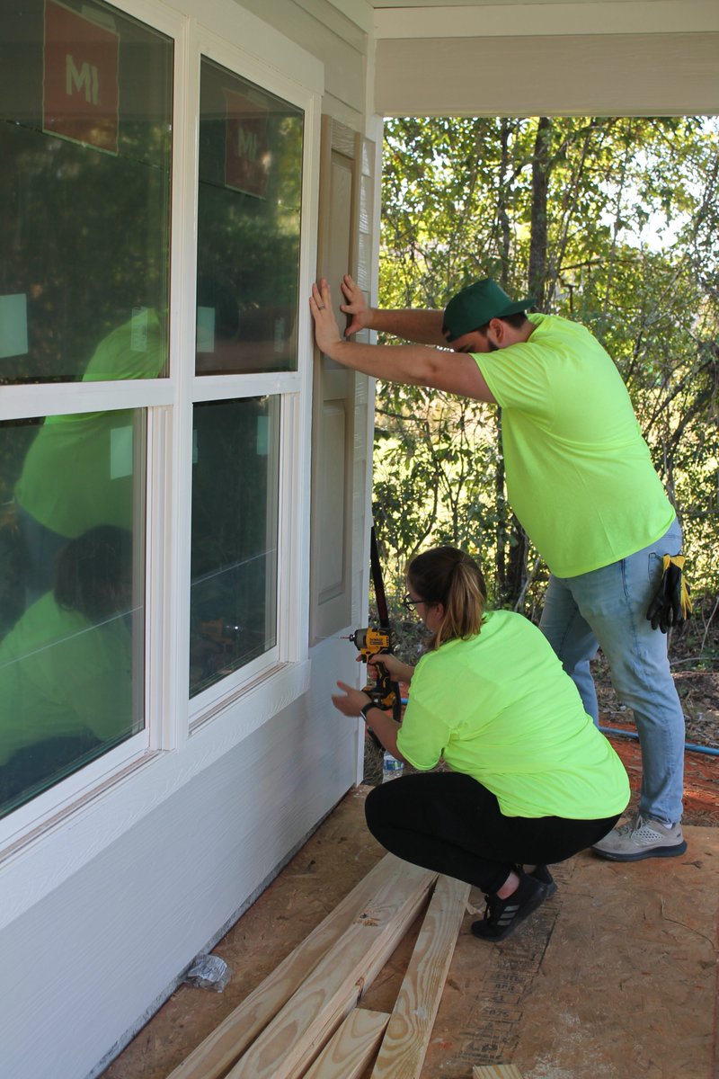 On Friday, some of our team members spent the day volunteering with Habitat for Humanity of Southwest Alabama! We are proud to contribute to their mission of building safe and affordable homes for local families 🏡