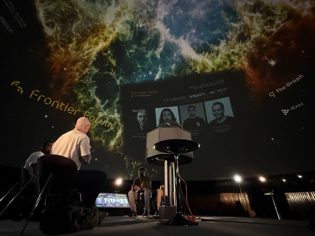 AvailProject's tweet image. At Frontier Forum by @SpaceComputerIO, @prabalbanerjee joined @Marcus_Rein_, Anto Joseph, and @arik_g on a panel rethinking data security.

They explored how decentralized systems can ensure always-on availability, unbreakable integrity, and verifiable proof.